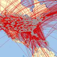 The U.S. is a mess of interconnecting air routes except, as this map illustrates, the Pacific Northwest.