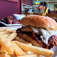 California barbecue: the pulled tri-tip sandwich.