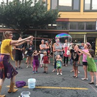 Kids of all ages lent color to the Opera Alley Block Party on Saturday during Arts Alive.