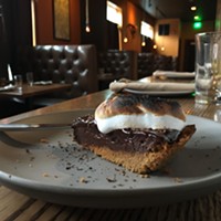 A wedge of s'more pie.