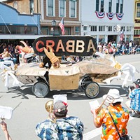 Team CRABBA and others celebrated a glorious crossing of the Ferndale finish line.
