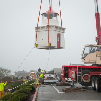 Trinidad Memorial Lighthouse on the Move