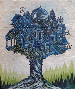 SUBMITTED - Buzz Parker, "Home Tree Home," at Morris Graves Museum of Art.