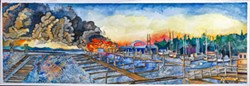 Elaina Erola's "Chinook Cannery Fire 1994"