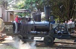 COURTESY OF THE TIMBER HERITAGE ASSOCIATION - Bear Harbor Lumber Company #1 under steam at Fort Humboldt.