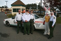 SCOP and the Easter Bunny at the 2013 McKinleyville Shopping Center Easter Egg Hunt - Uploaded by Taffy Stockton