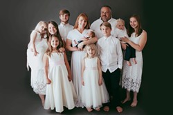 SUBMITTED - Jonathan and Sarah Weltsch and their nine children.