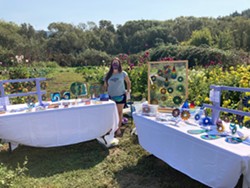 Colleen Clifford Stained Glass at Redwood Roots Farm at the 2020 Bayside Makers Fair - Uploaded by Hall Manager
