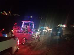 Boats on Trailers-lit and ready to parade! - Uploaded by Seascape