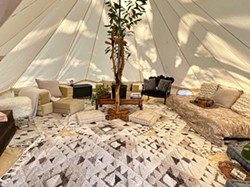 PHOTO BY&NBSP;ZULIE BLAIR PHOTOGRAPHY - Furniture&nbsp;clients can find in their Oasis Tent Rental.