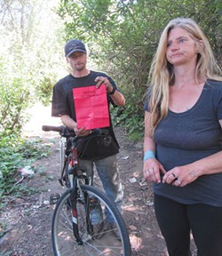 Steve Tyson and Terrie Smith, two greenbelt residents who have been told to leave the marsh.