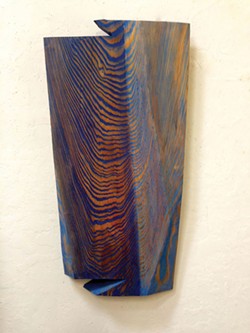 PHOTO COURTESY OF THE ARTIST. - Benson's "Current 2" features trompe l'oeil woodgrain that's a study in waves.