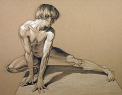 COURTESY OF THE ARTIST - An untitled figure drawing by Brent Eviston included in next month's exhibition.