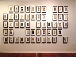 PHOTO BY GABRIELLE GOPINATH - Holve's "The 1-52," framed collages of disassembled books.