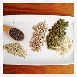 PHOTO BY SIMONA CARINI - Seed cracker ingredients.