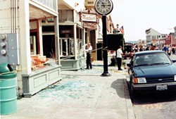 COURTESY OF THE FERNDALE MUSEUM - Storefronts along Main Street in Ferndale were shattered in the 1992 quake.